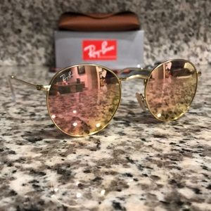 Ray Ban 3447 Round 112/Z2 Gold/Pink Flash